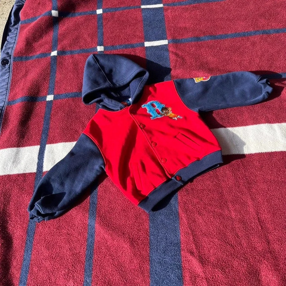 Nick Jr. Diego varsity bomber jacket with a D decalKids size 4/4T